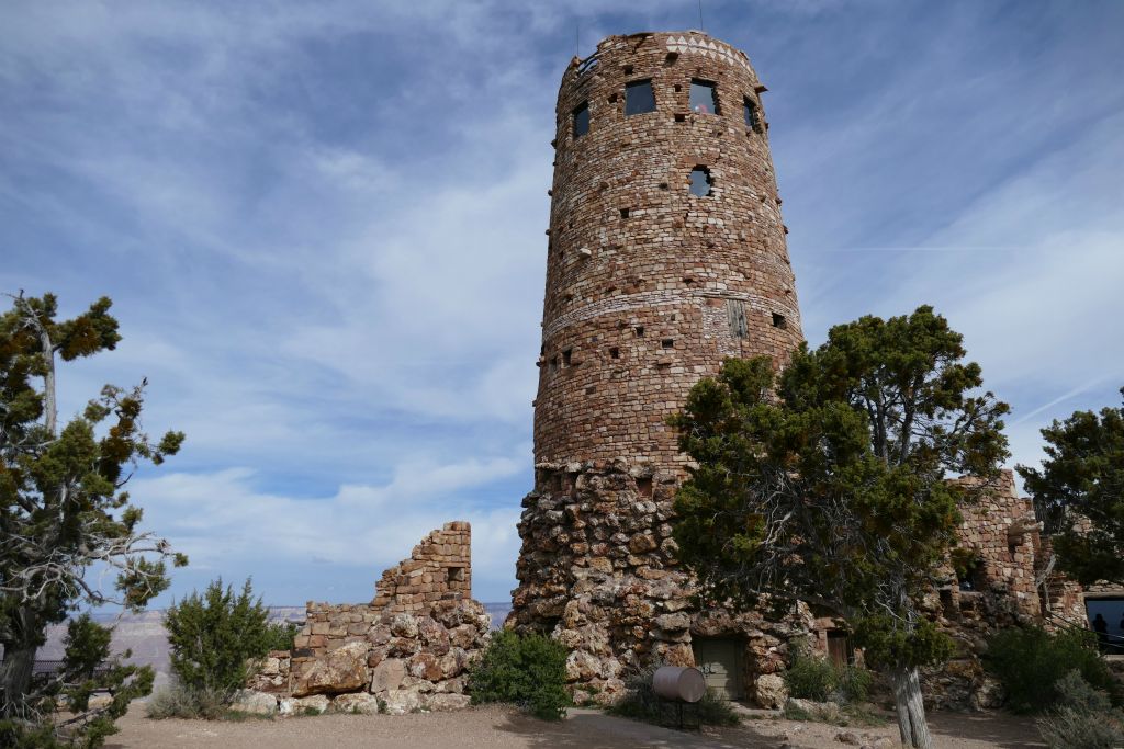 Desert View Watchtower, designed in 1932 to resemble a Pueblo Indian building.