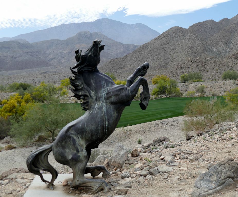 strange sculpture in the desert, close to the golf course