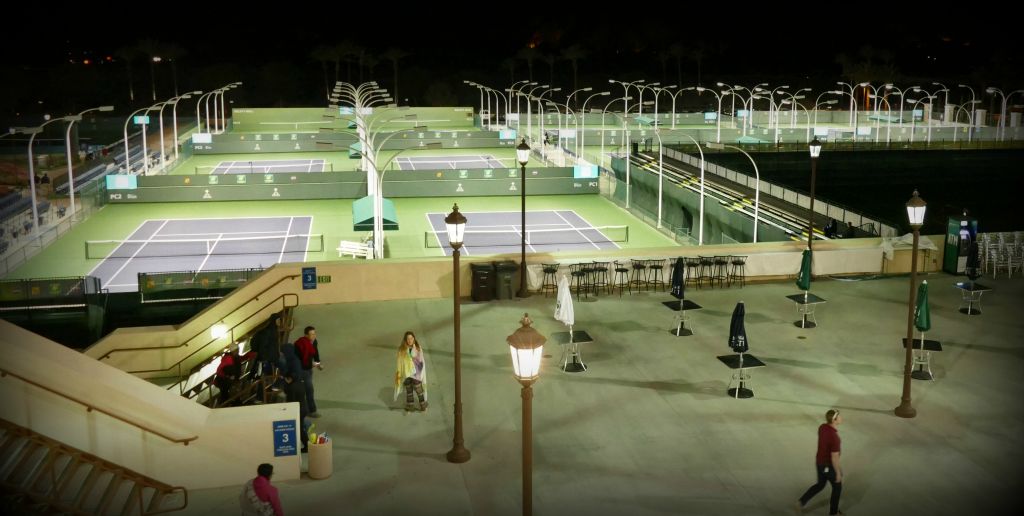 The courts late at night from stadium 1.