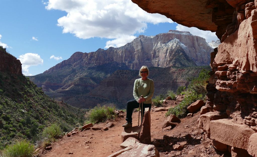 June, being photo-bombed by "West Temple".