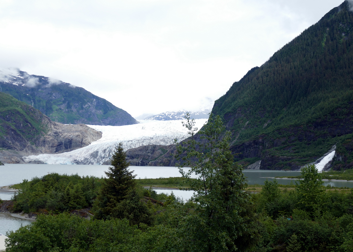 ...the Mendenhall Glacier, and waterfall