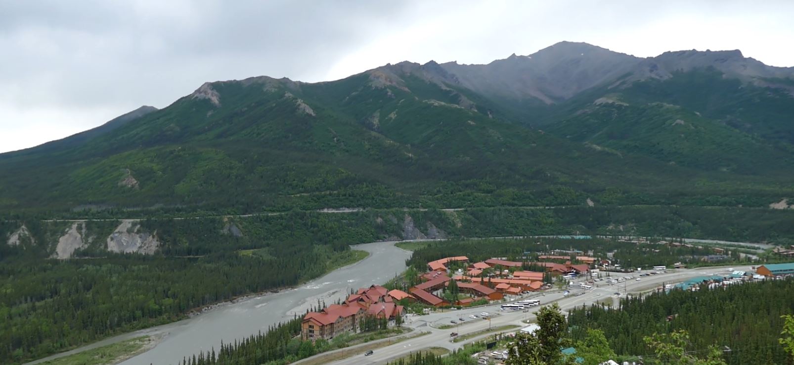 View of the town from Grande Denali Lodge