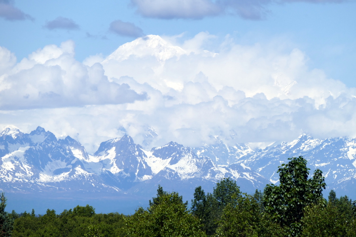 First sighting of Denali from Talkeetna