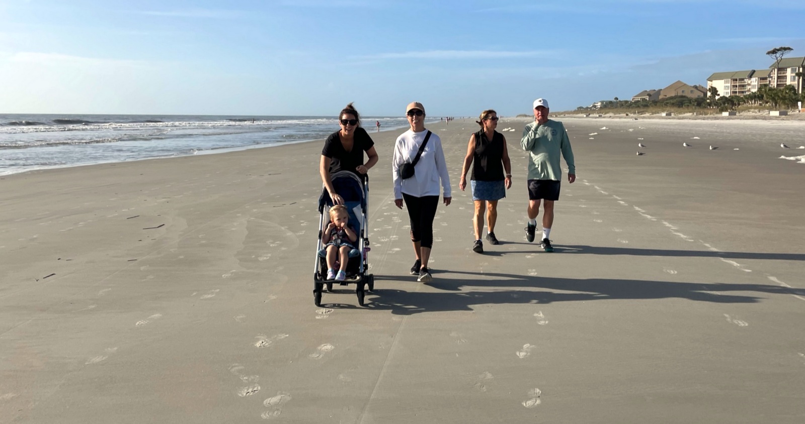 Daily walk on the beach