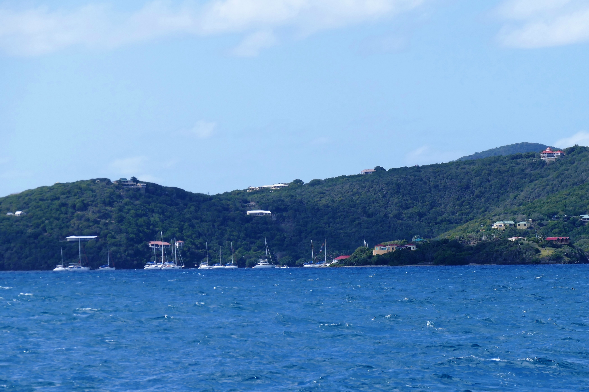 Heading in to Marina Cay.