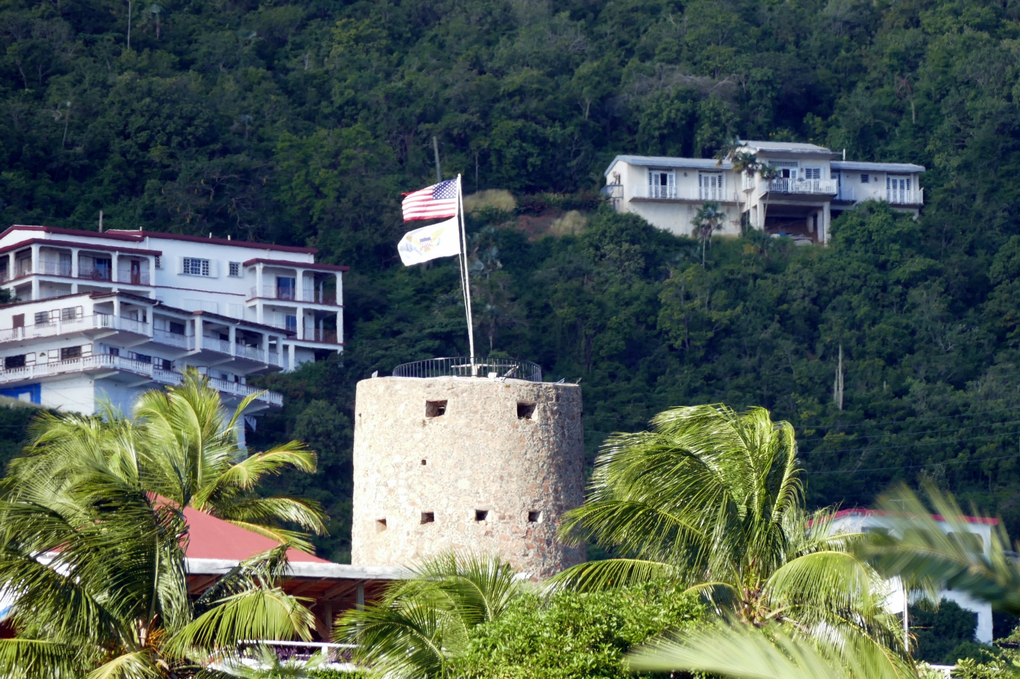 Looking up the hill toward the Mafolie