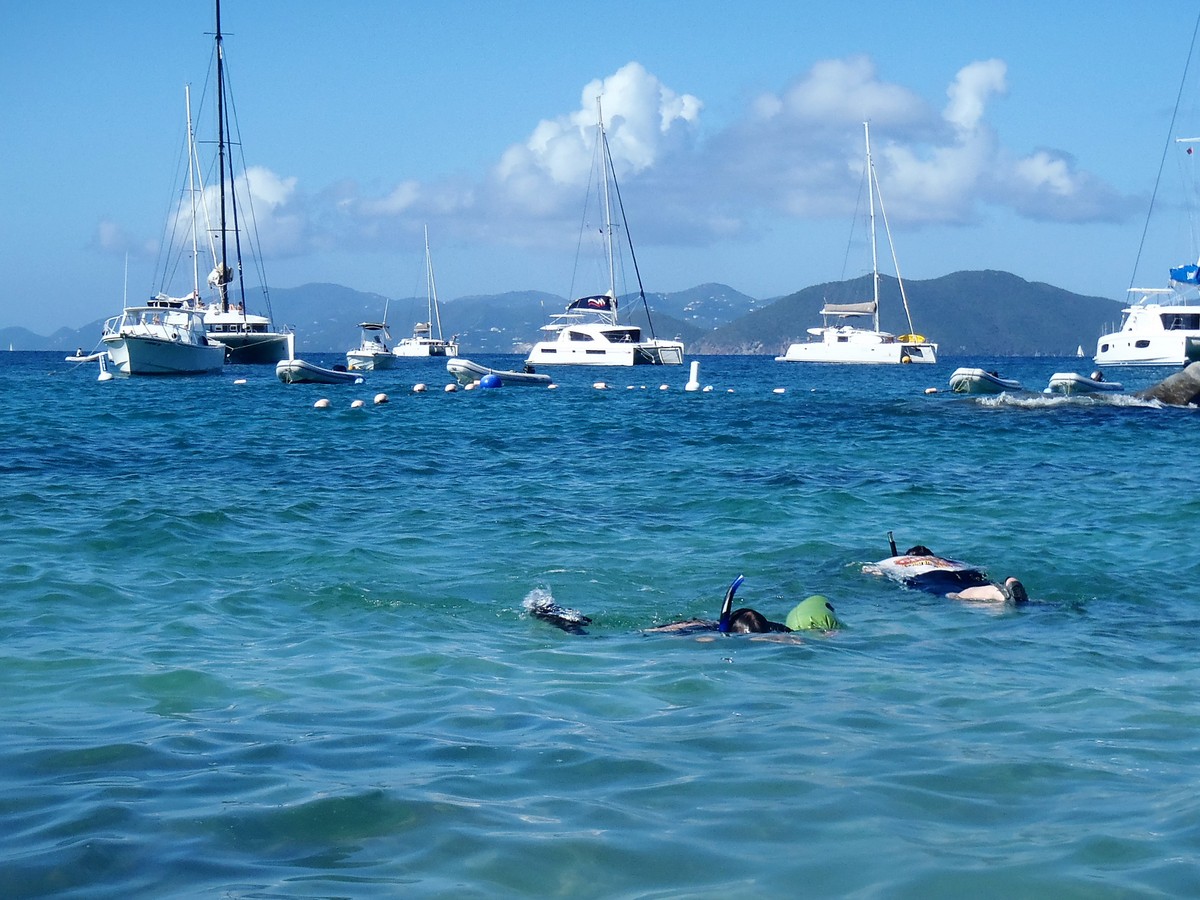 The swim into shore, a little harder than it looks.