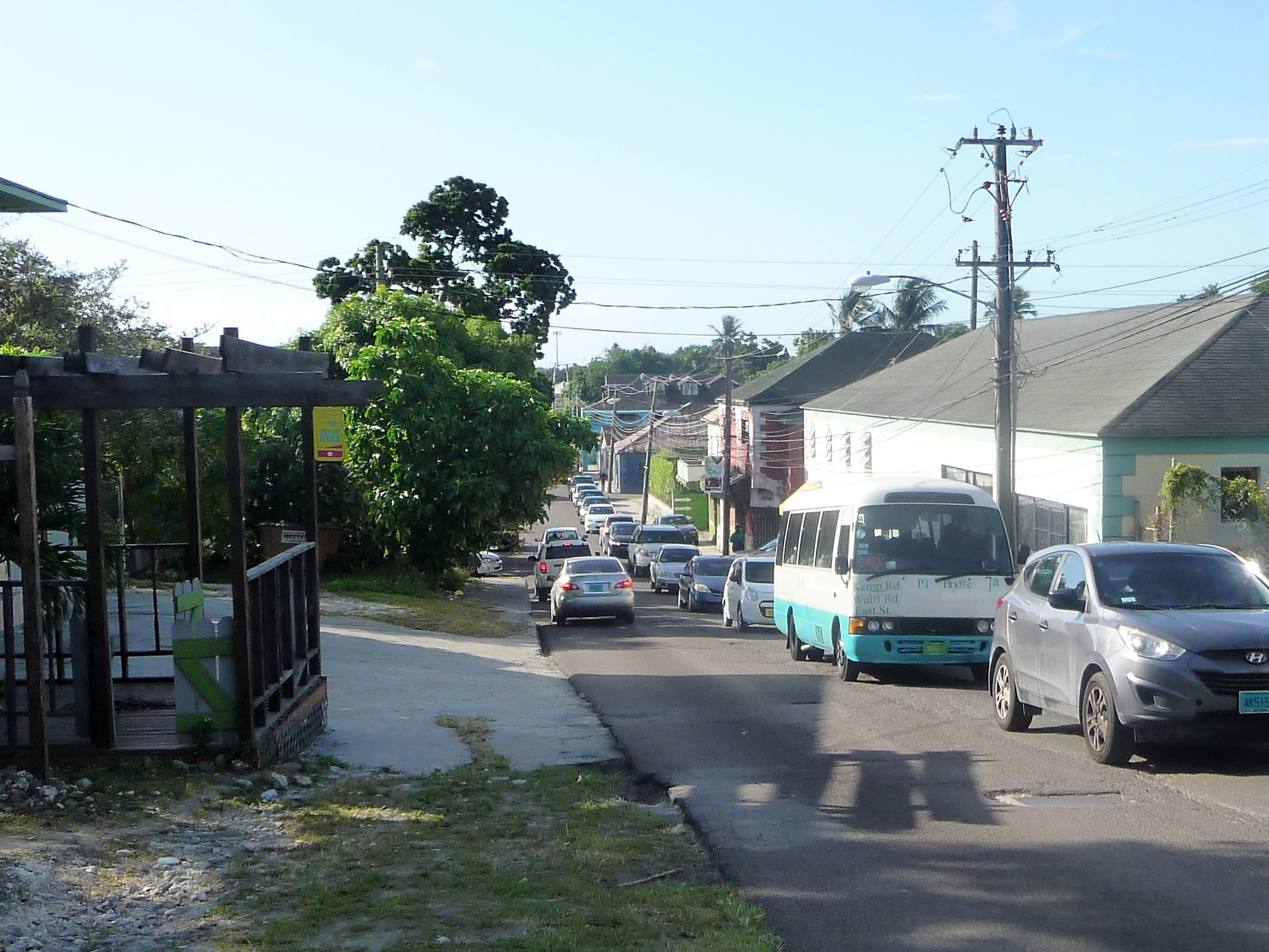 Commute hour - which is about how long it took us to cross the street