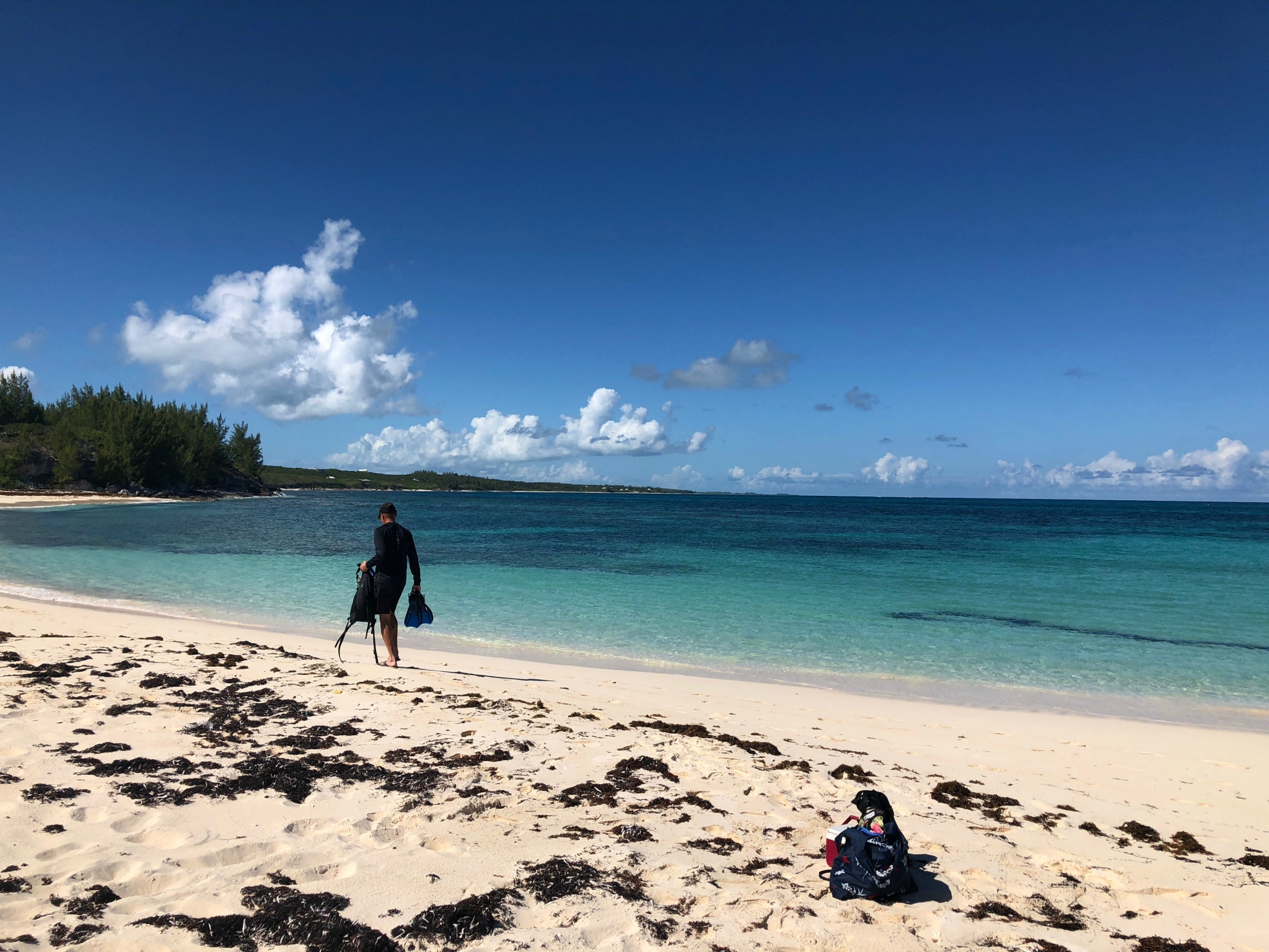 French Leave beach on the Atlantic side - looking north