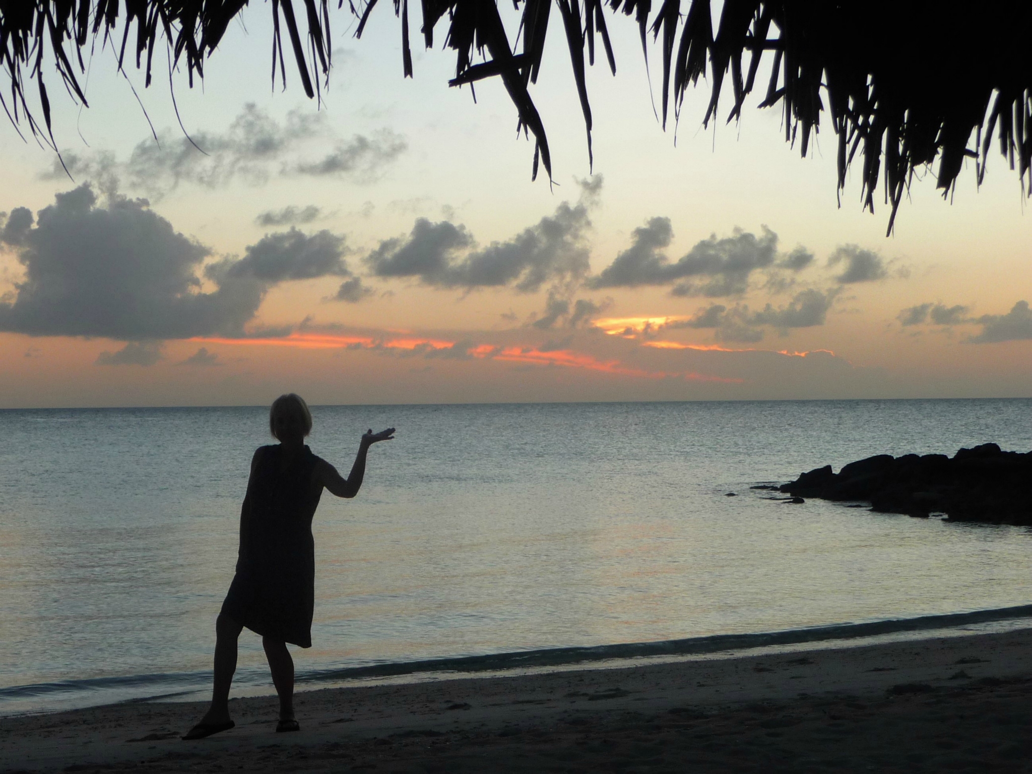 Same beach at Sunset with June..We LOVE this beach