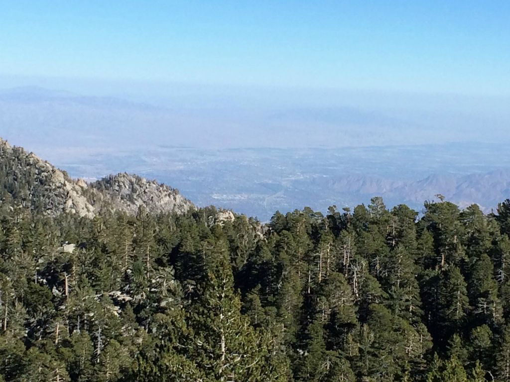 After 10:00 hrs of walking, I turned around at this view of Palm Springs, about 2.2 miles short of San Jacinto peak.