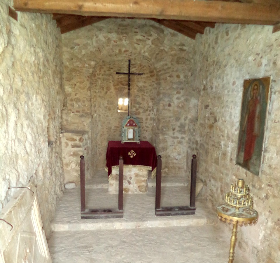 Inside the chapel on the top of the hill