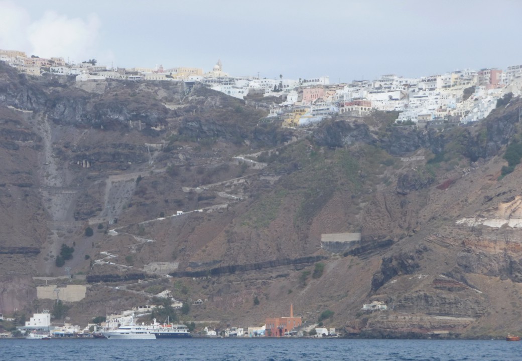 You can normally walk, ride a donky, or take tram out of the volcano's caldera.