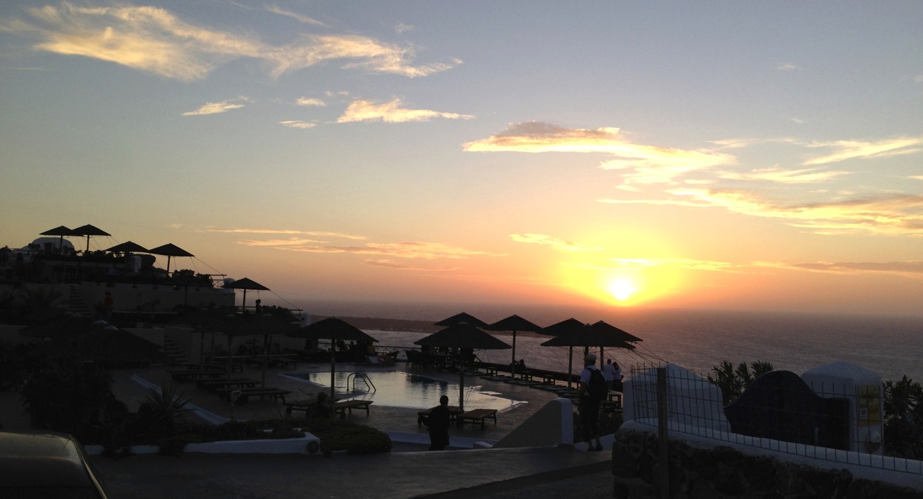 Sunset from the pool