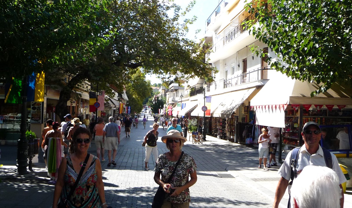 A 1/4 mile walk up Main street to the Olympic site