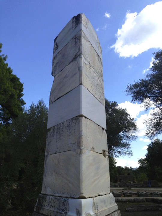 The Olympic site was buried under deposits up to 25' deep