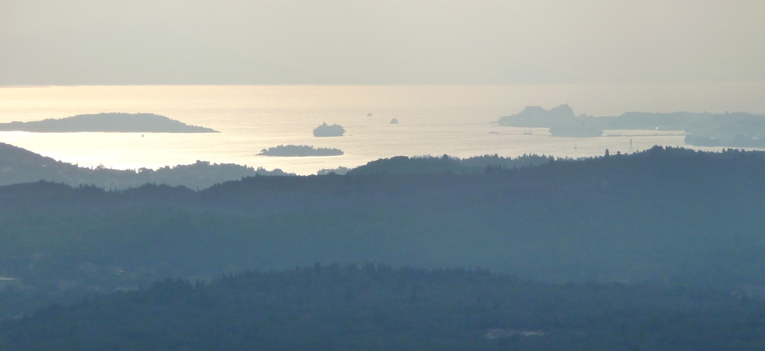 Looking back to the port of Kerkira