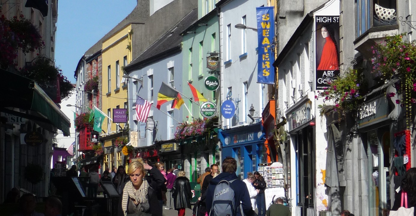 Quay St in Galway. More narrow, medieval streets.