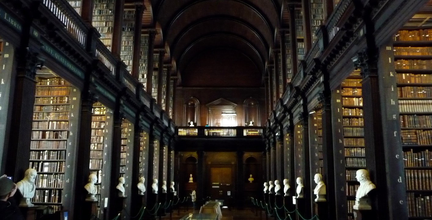 The 'Long Room' at Trinity college