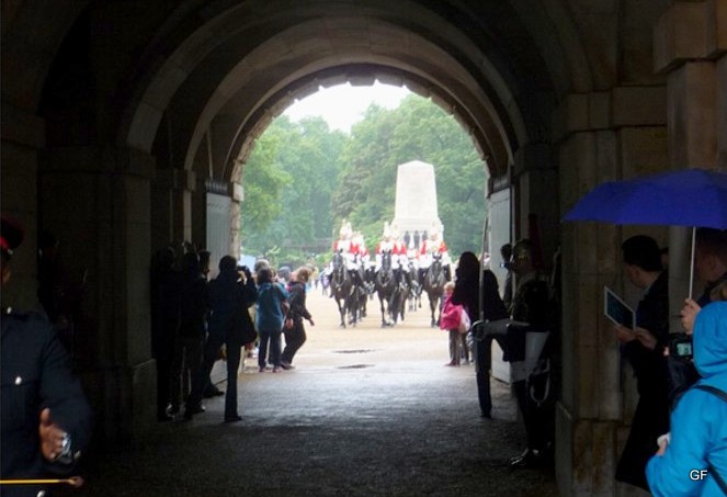 ...we happened to be going passed the 'Horseguards' when they were changing guards.