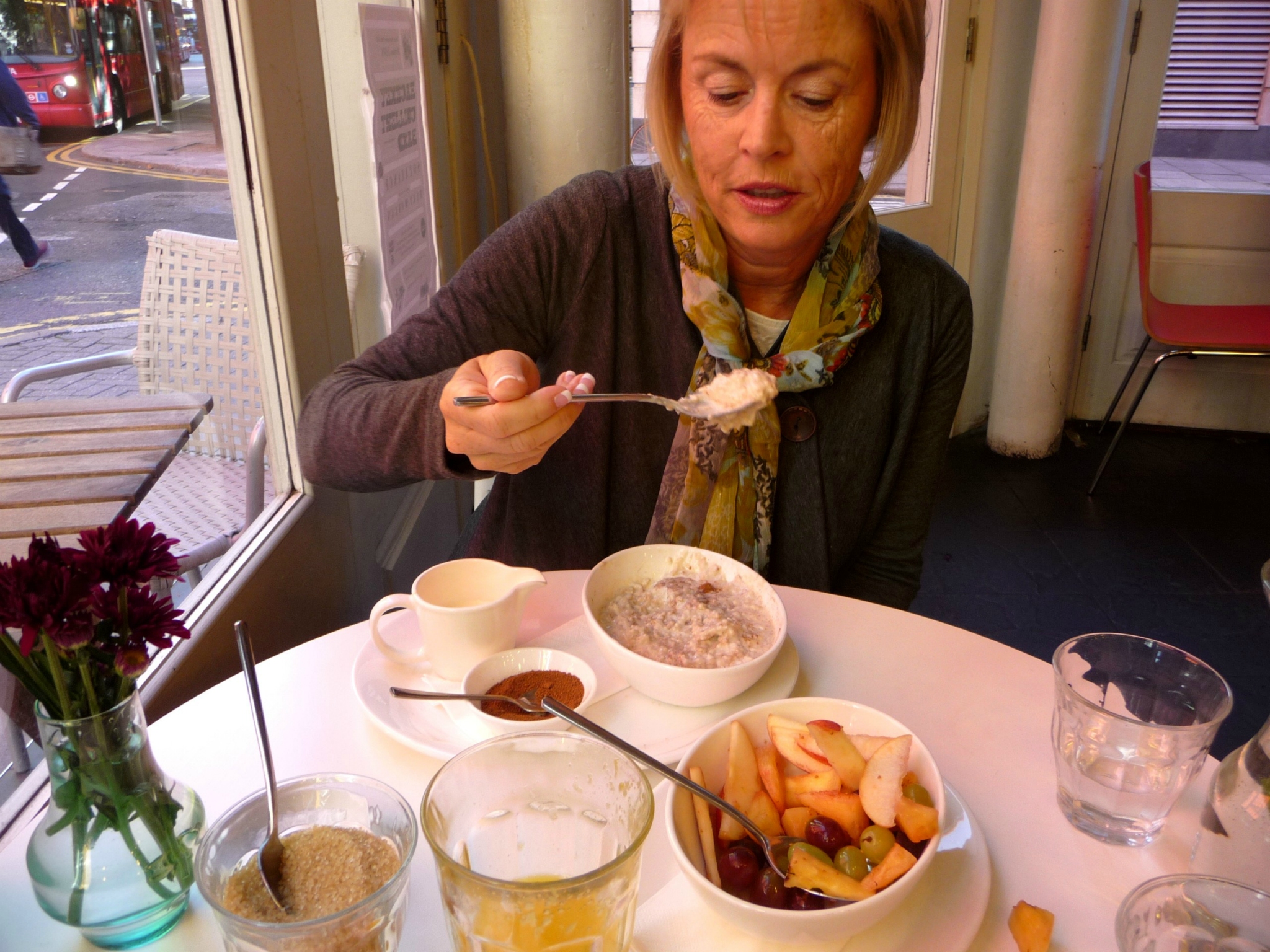 Monday morning breakfast before a big day of walking the City of London.