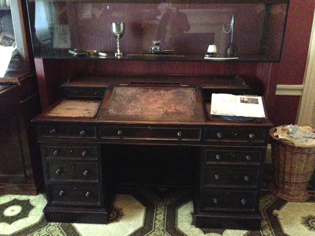 Dickens desk where he wrote Oliver Twist and Nicholas Nickleby (1837 to 1839).