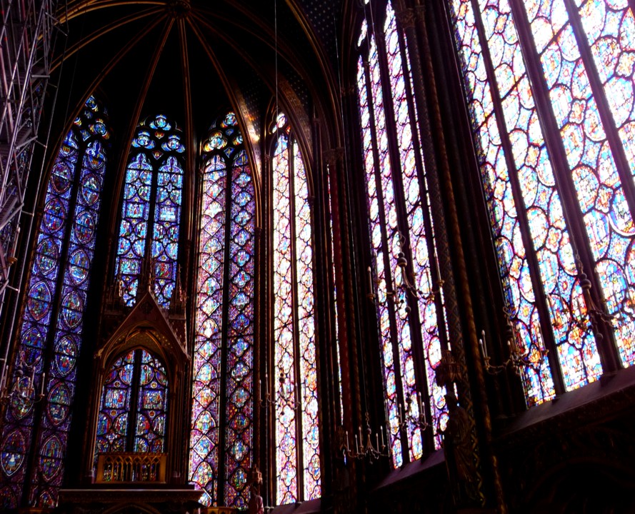 The famous stained glass of Sainte-Chapelle (Holy Chapel)