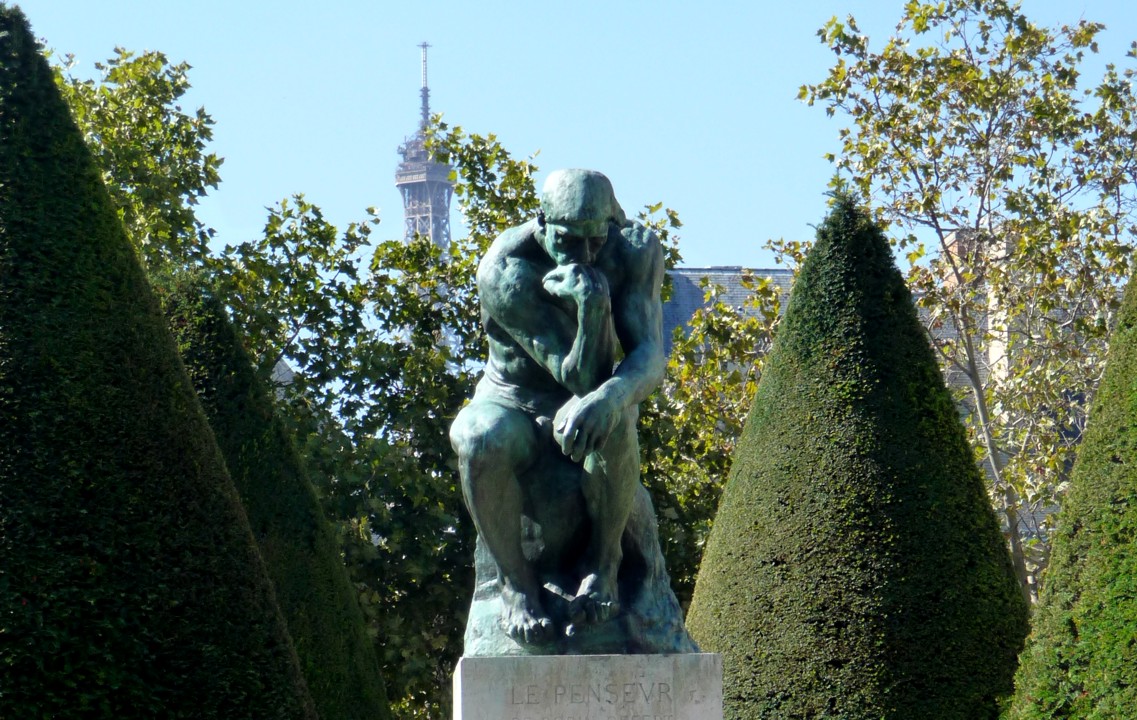 ...and his most famous sculpture, The Thinker