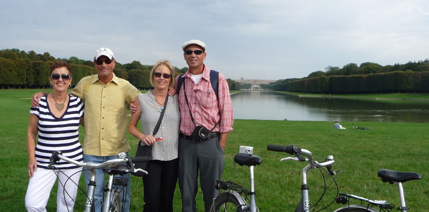 We rode bikes around the gardens