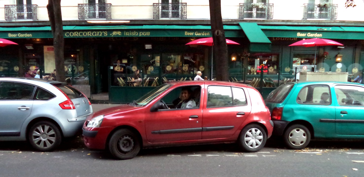 We stopped to watch this guy parking his car. Fortunately, Bruce broke out his camera.