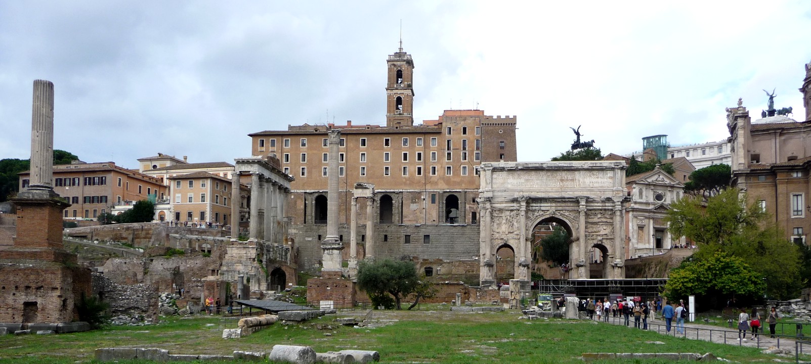 The Forum, the center of ancient Rome, excavated only 200 yrs ago.