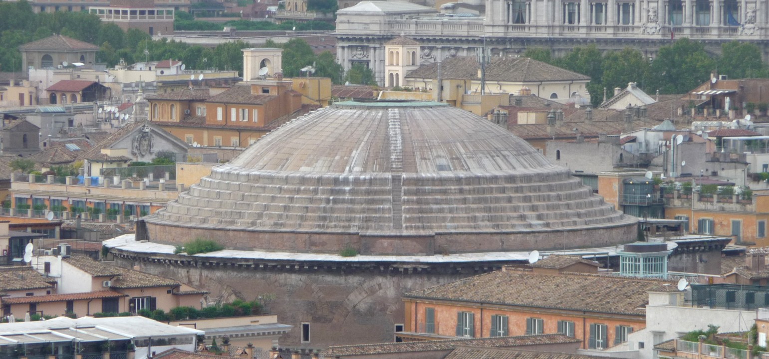 Great views from the top, like this one of the Pantheon