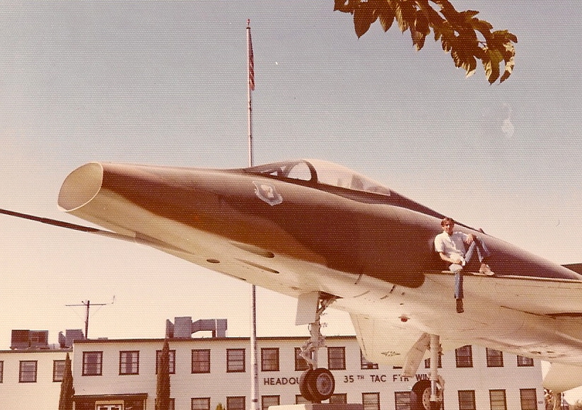 Posing on a jet