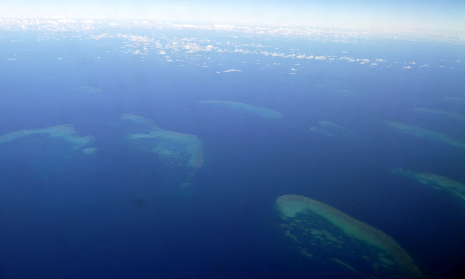 Great Barrier Reef (GBR) from the air.