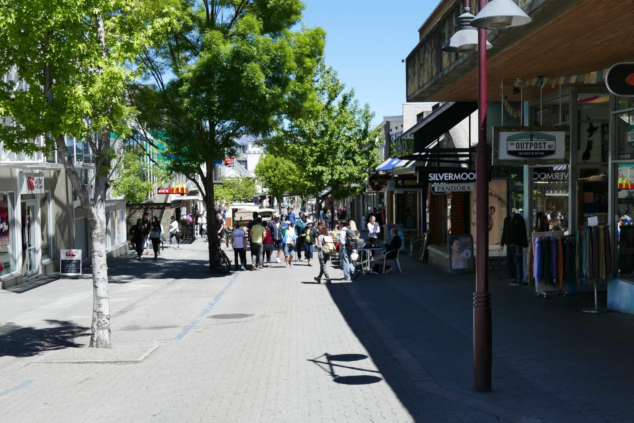 The very hip downtown Queenstown.