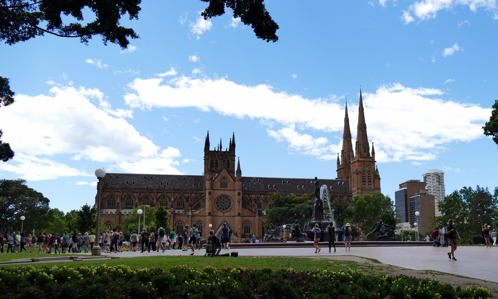 St. Mary's Cathedral next to Hyde Park.