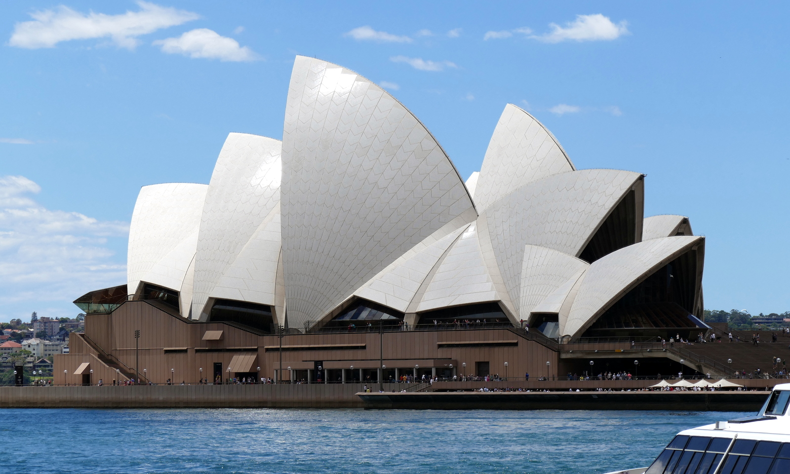 Of couse, the Opera House. This design by a young Danish man was picked as athe winner of an international design competition.  It was built between 1959-1973. 