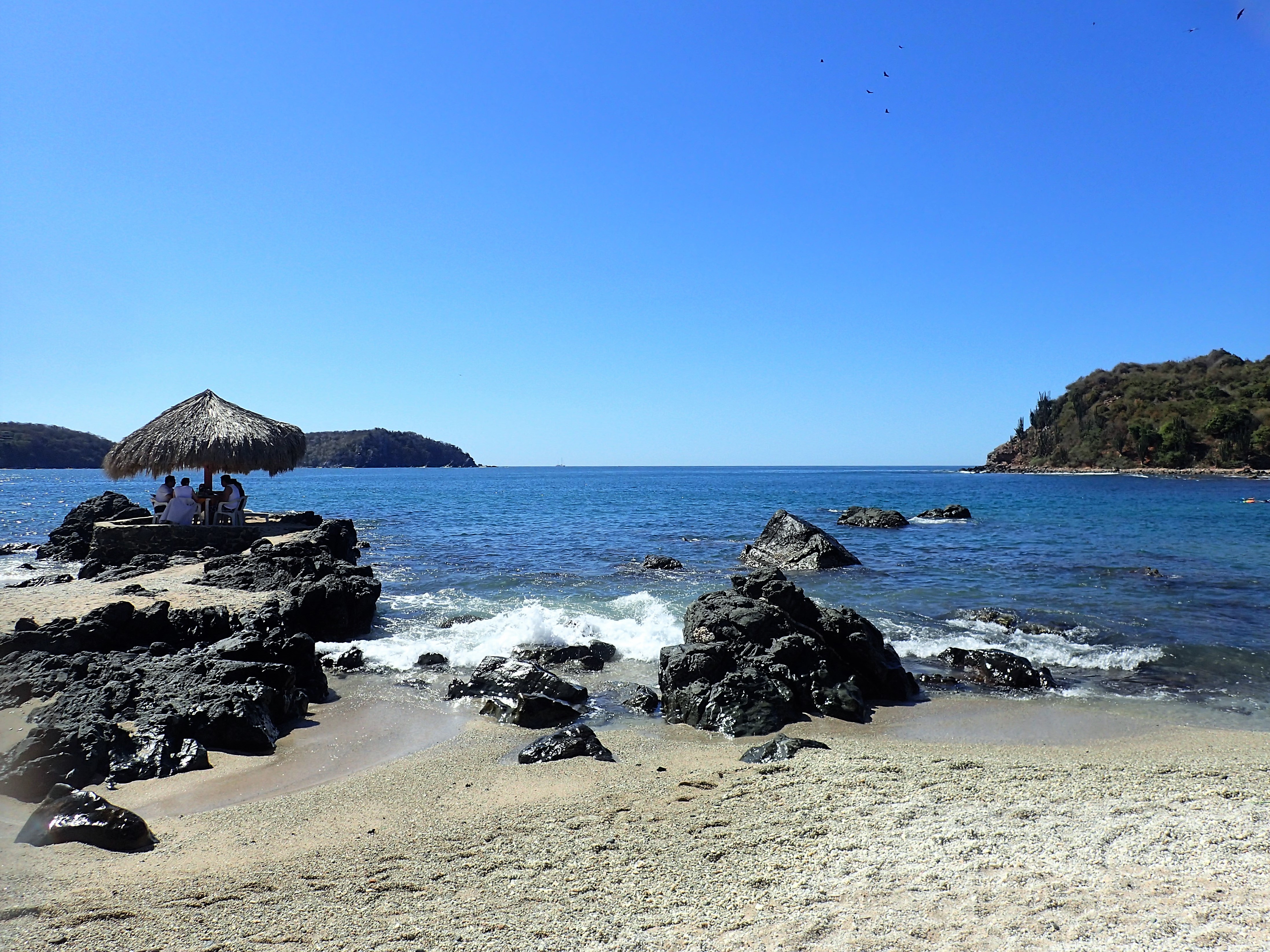 The beach at Isla Ixtapa