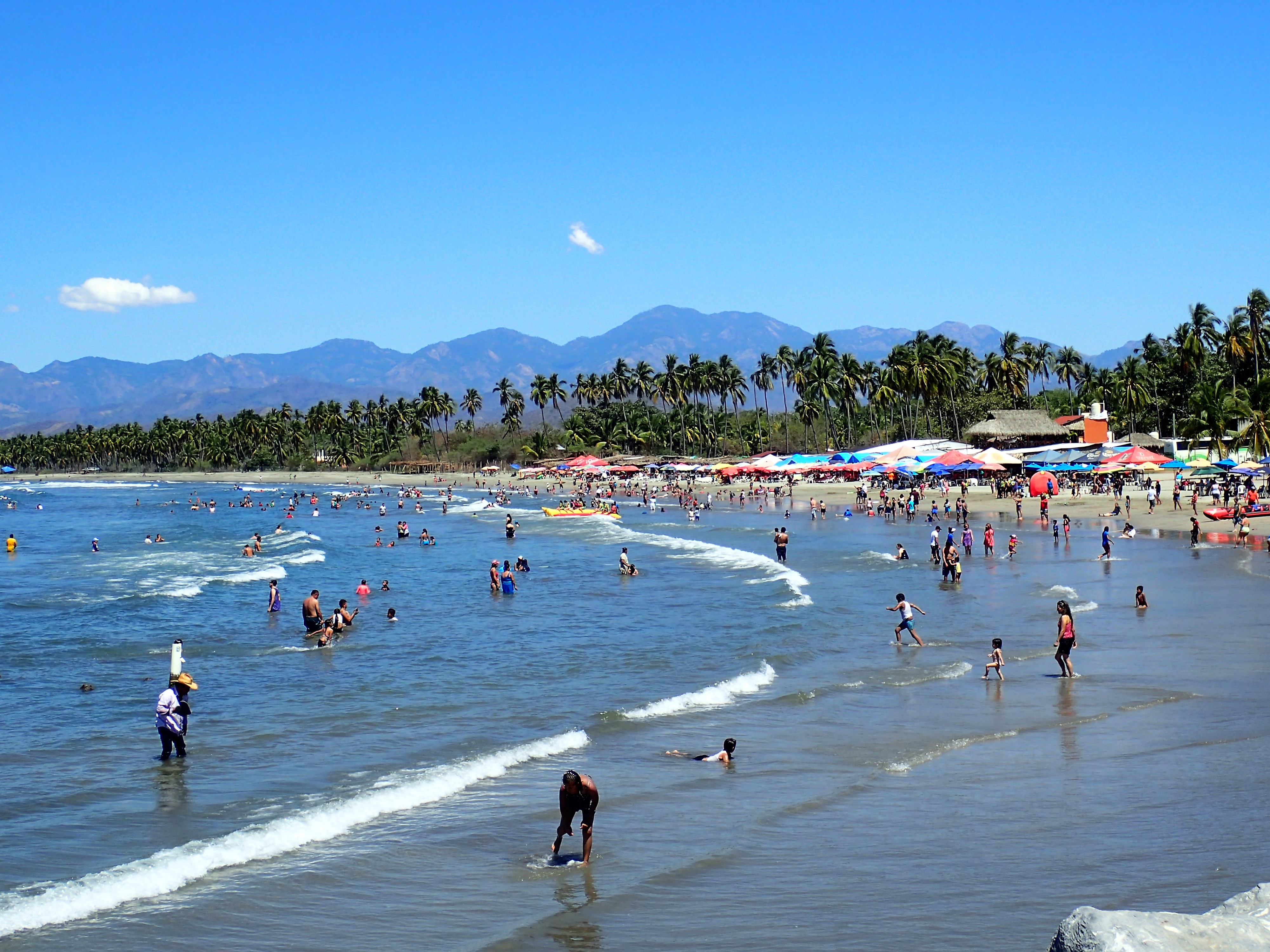 The beach where we caught a ferry to Isla Ixtapa